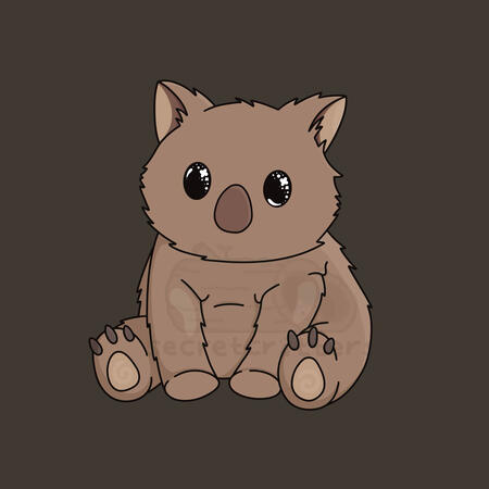 Original character design of an Australian wombat.